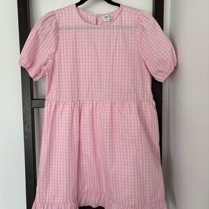 Pink Gingham Womens Dress